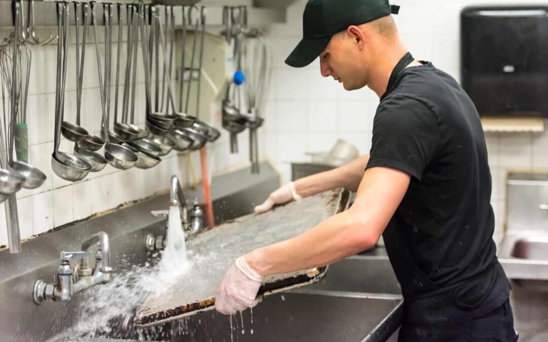 Dishwasher for commercial kitchens